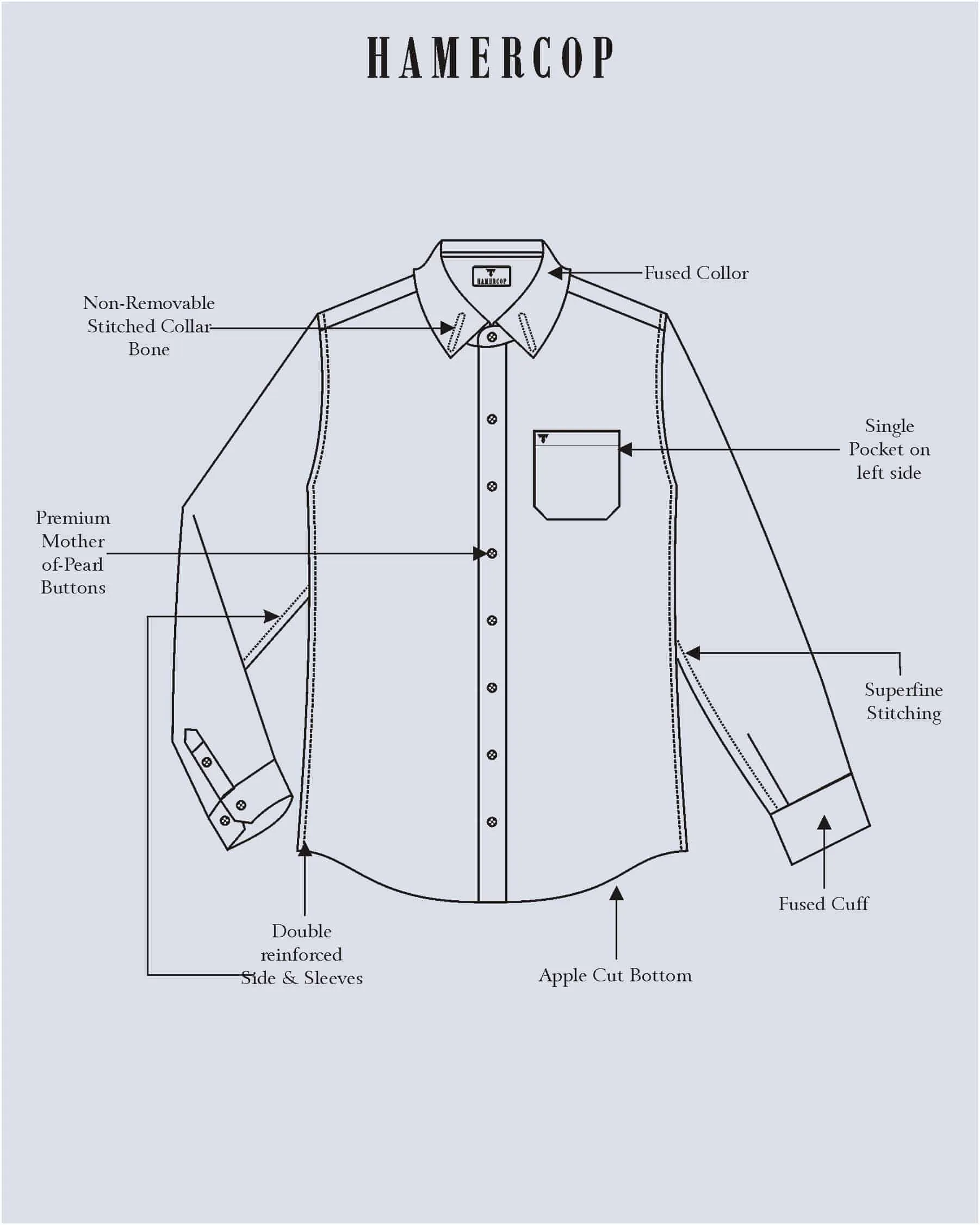 Wrefal Silver Blue Check Linen Cotton Formal Shirt